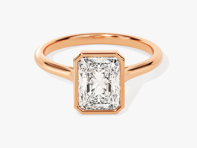Bezel Radiant Moissanite Engagement Ring (1.50 CT)