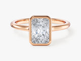 Bezel Radiant Moissanite Engagement Ring (1.50 CT)
