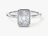 Bezel Radiant Moissanite Engagement Ring (1.50 CT)