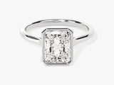 Bezel Radiant Lab Grown Diamond Engagement Ring (2.00 CT)