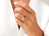Bezel Radiant Moissanite Engagement Ring (2.00 CT)