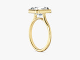 Bezel Radiant Moissanite Engagement Ring (3.00 CT)