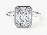 Bezel Radiant Lab Grown Diamond Engagement Ring (3.00 CT)