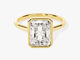 Bezel Radiant Moissanite Engagement Ring (3.00 CT)