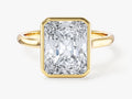 Bezel Radiant Moissanite Engagement Ring (3.00 CT)