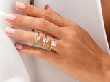 Bezel Radiant Moissanite Engagement Ring (1.00 CT)