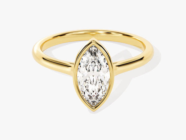 Bezel Marquise Diamond Engagement Ring (1.00 CT)