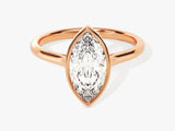 Bezel Marquise Diamond Engagement Ring (1.50 CT)