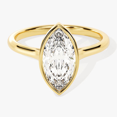 Bezel Marquise Moissanite Engagement Ring (1.50 CT)