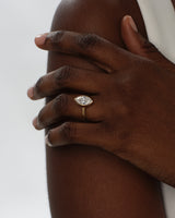 Bezel Marquise Moissanite Engagement Ring (1.50 CT)