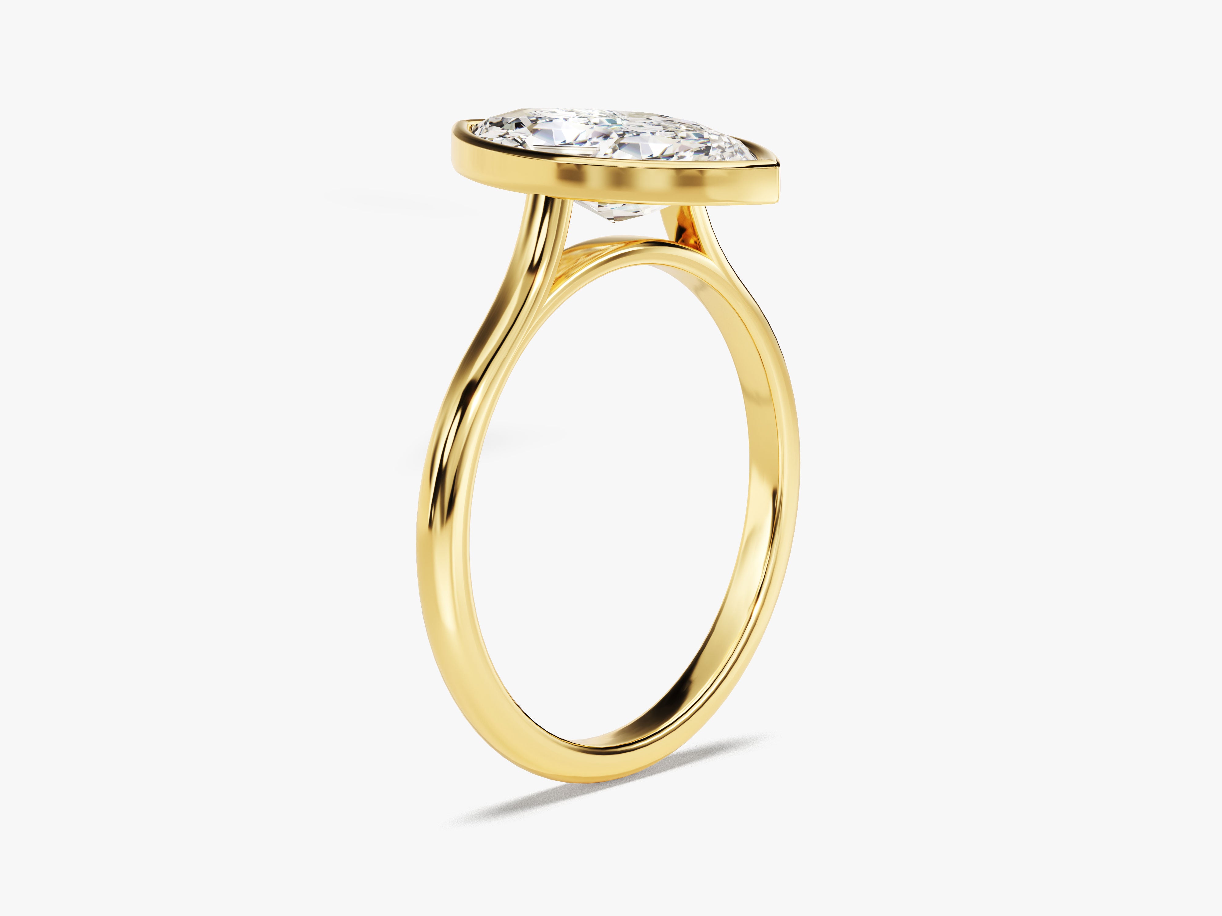 Gold ring with marquise diamond engagement ring jewelry
