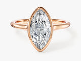 Bezel Marquise Moissanite Engagement Ring (2.00 CT)
