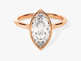 Bezel Marquise Lab Grown Diamond Engagement Ring (2.00 CT)