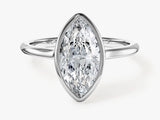 Bezel Marquise Moissanite Engagement Ring (2.00 CT)