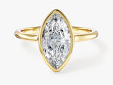 Bezel Marquise Moissanite Engagement Ring (2.00 CT)