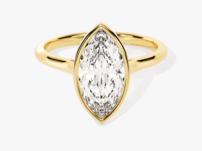 Bezel Marquise Diamond Engagement Ring (2.00 CT)