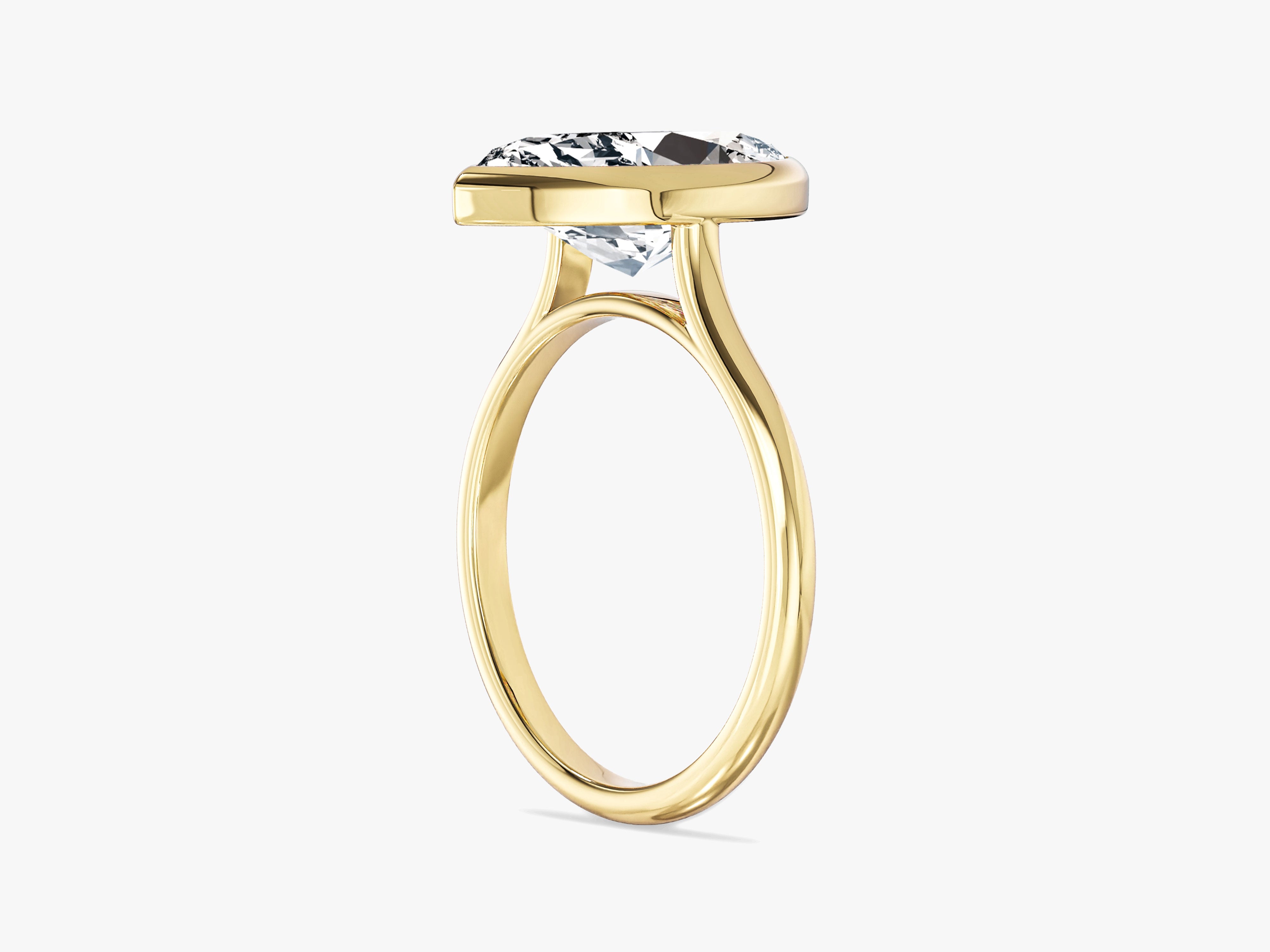 Bezel Marquise Lab Grown Diamond Engagement Ring (3.00 CT)