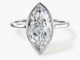 Bezel Marquise Lab Grown Diamond Engagement Ring (3.00 CT)
