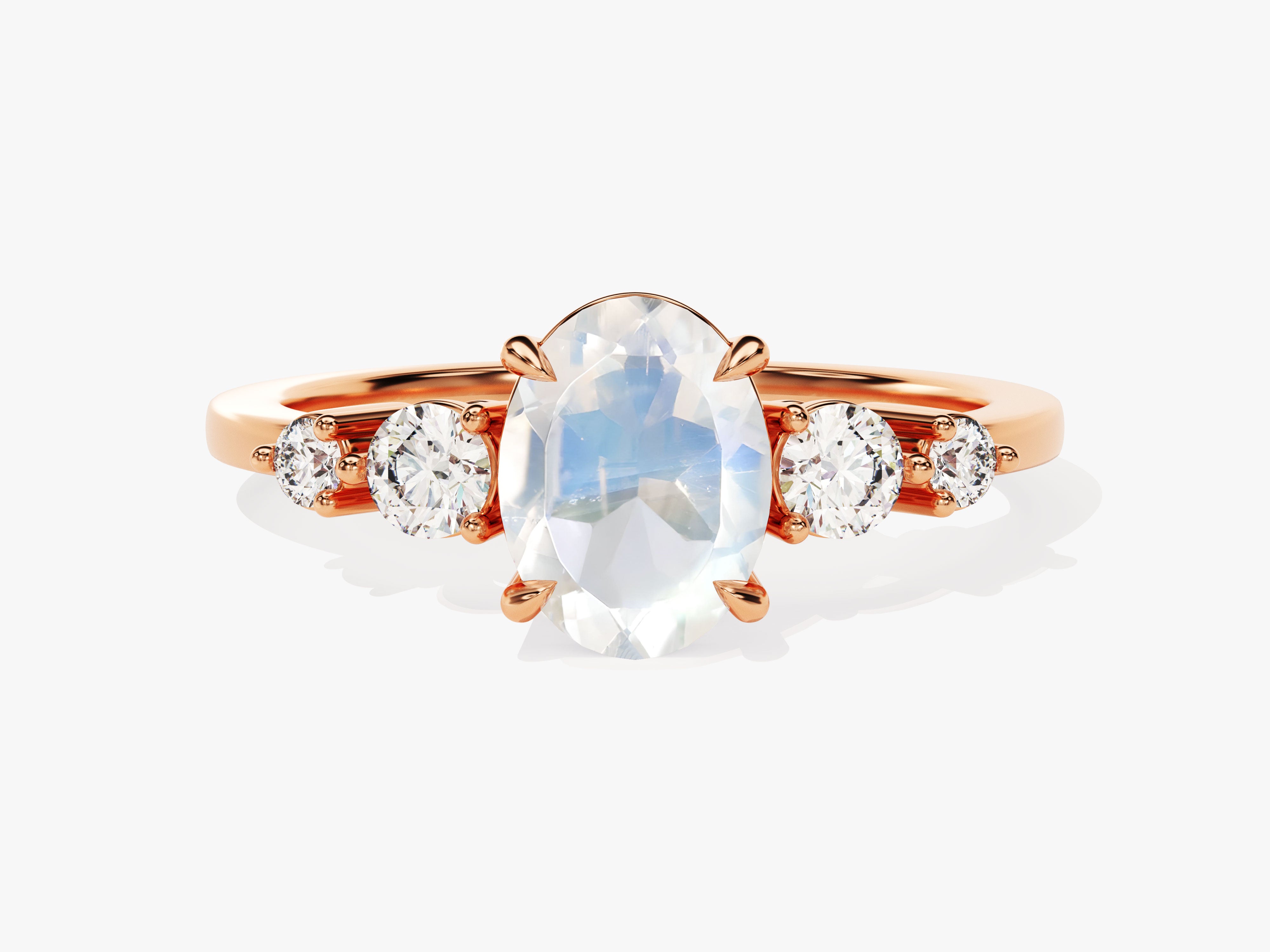 ☆TATIANA☆ SILVER925 Moonstone Oval ring CR1814 Natural Moonstone Ring, 925 Sterling Silver, Statement Ring