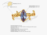 Marquise Lab Alexandrite Nature Inspired Engagement Ring