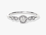 Milgrain Accent Moissanite Promise Ring