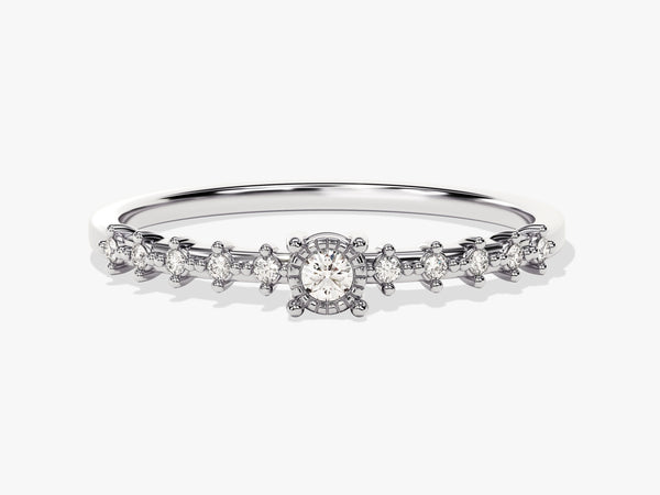 Multi Stone Moissanite Promise Ring