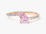 EG201_rose_pink_double_heart_Promise_Ring_with_sidestones