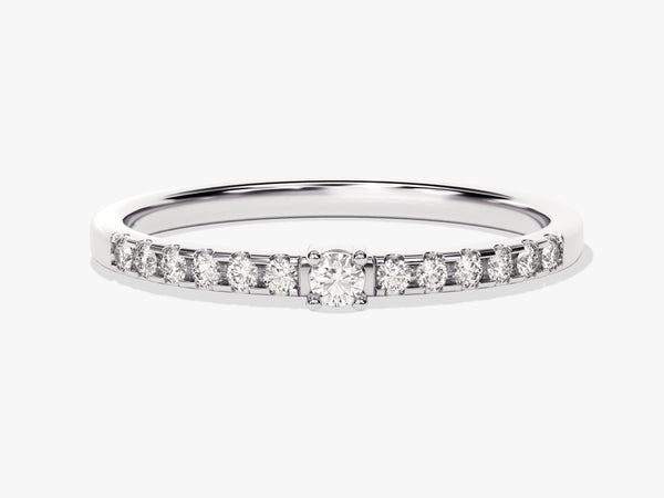 Micro Prong Set Moissanite Promise Ring