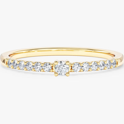 Micro Prong Set Moissanite Promise Ring