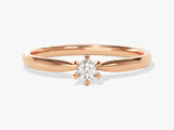 Six Prong Solitaire Moissanite Promise Ring