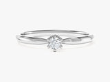 Six Prong Solitaire Moissanite Promise Ring