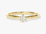 Six Prong Solitaire Moissanite Promise Ring