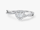 Heart Shape Twisted Band Moissanite Promise Ring