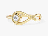 Infinity Solitaire Moissanite Promise Ring