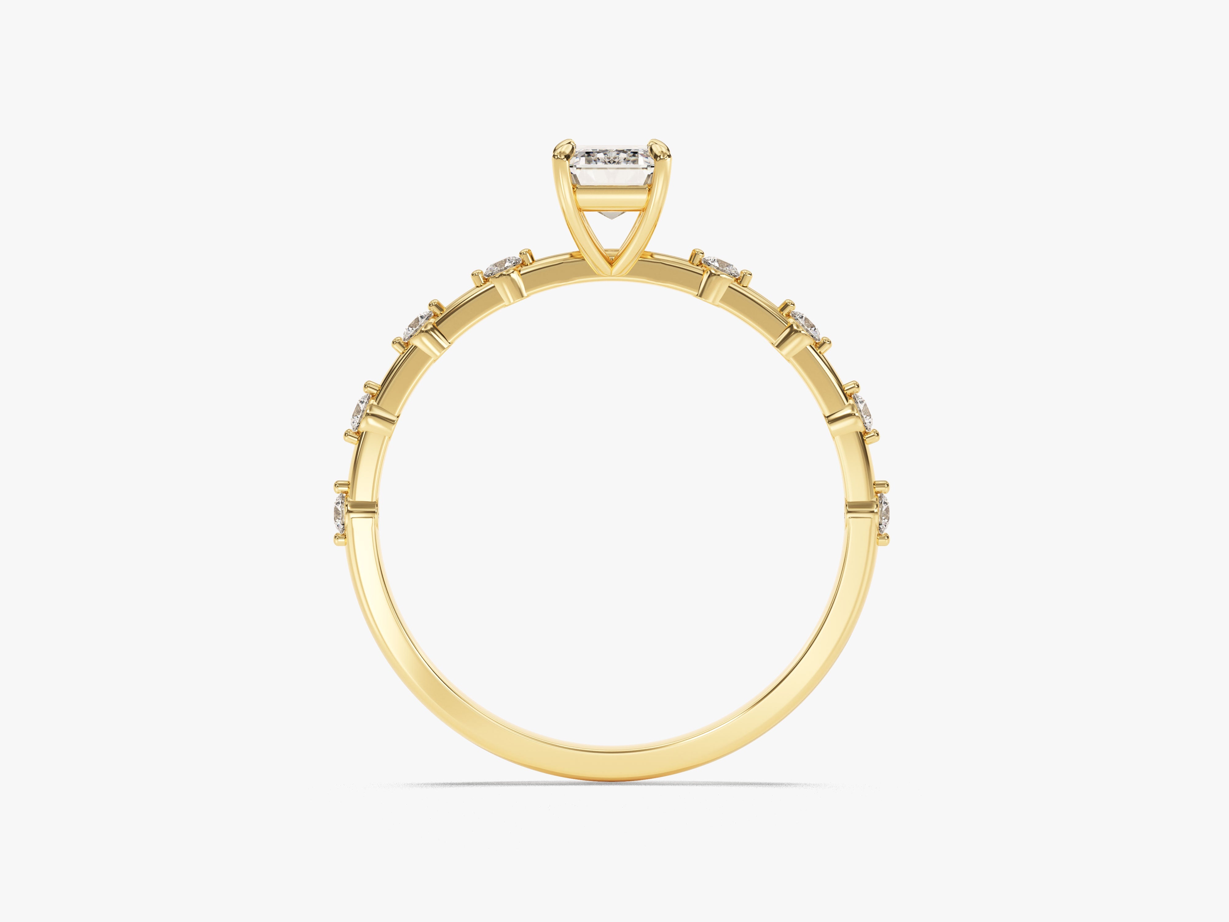 Gold ring with diamonds, elegant jewelry, fine craftsmanship