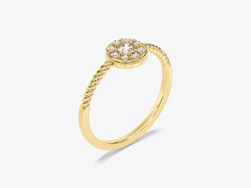 Twisted Band Moissanite Promise Ring