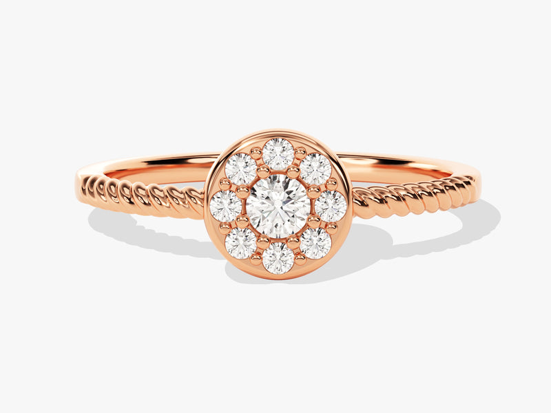 Twisted Band Moissanite Promise Ring