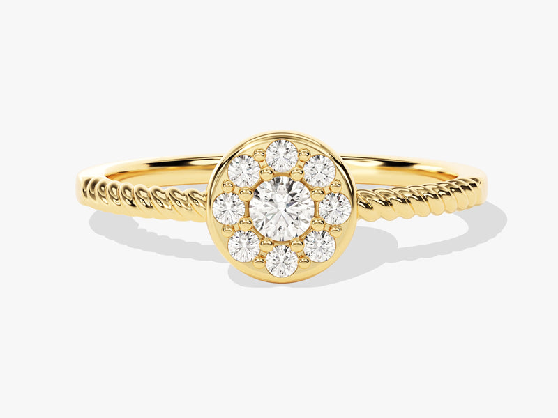 Twisted Band Moissanite Promise Ring