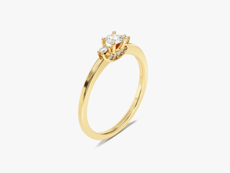 Three Stone Moissanite Promise Ring