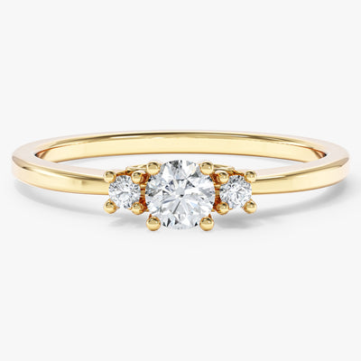 Three Stone Moissanite Promise Ring