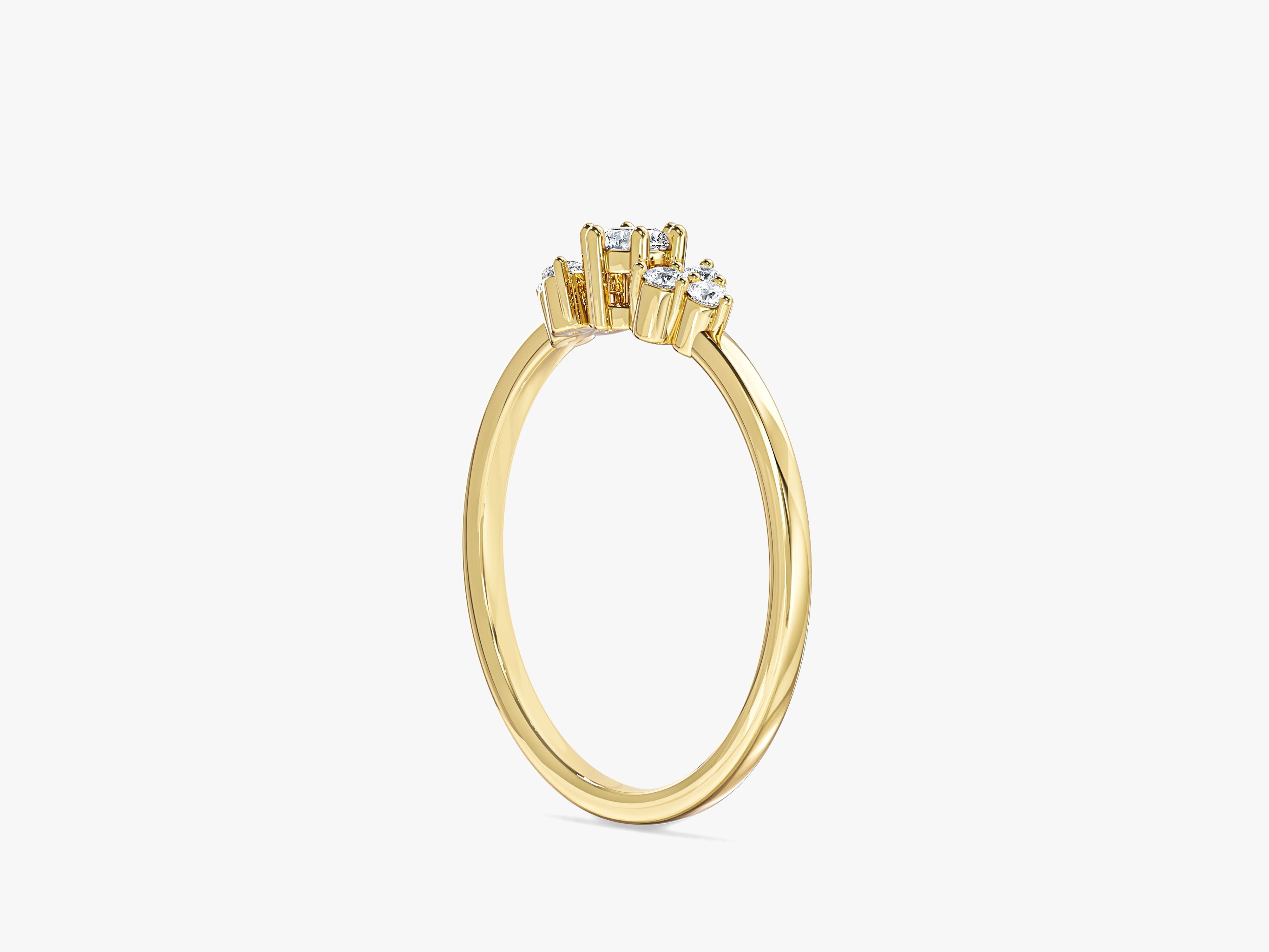 Cluster Moissanite Promise Ring