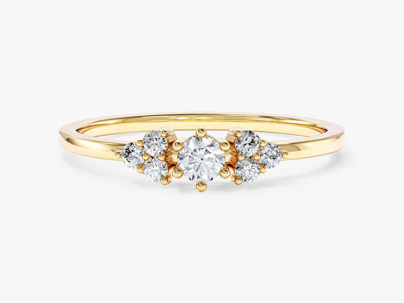 Cluster Moissanite Promise Ring