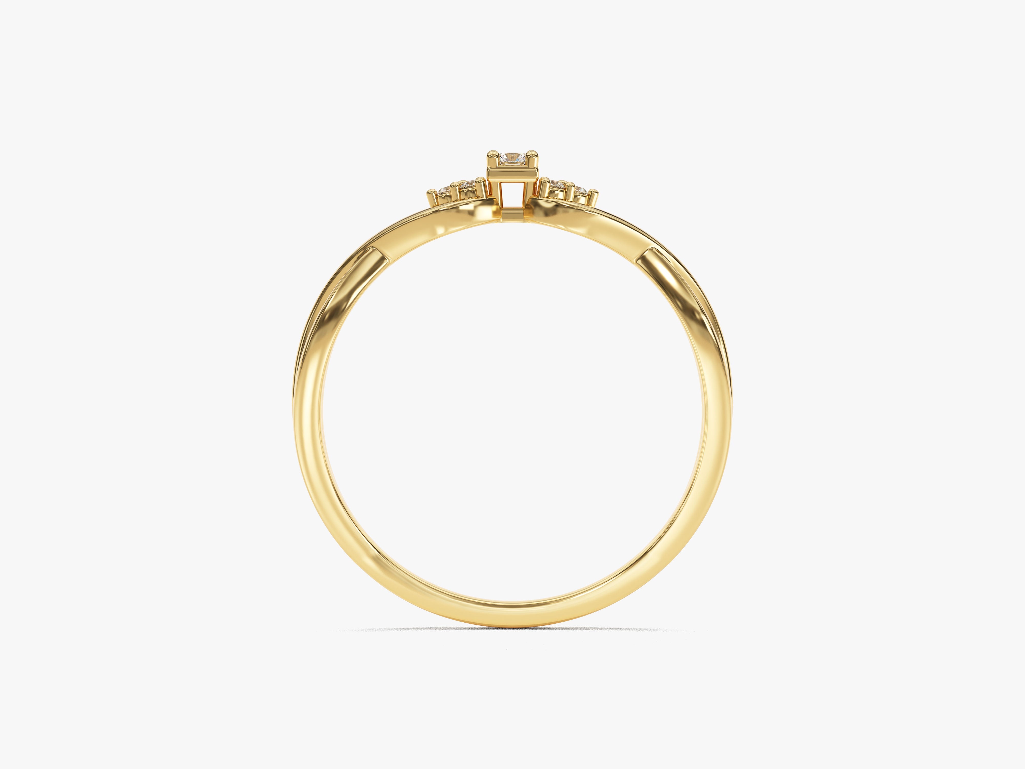 Gold diamond ring jewelry for women