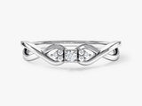 Twisted Band Moissanite Cluster Promise Ring