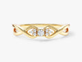 Twisted Band Moissanite Cluster Promise Ring