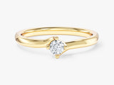 Solitaire Round Cut Moissanite Promise Ring