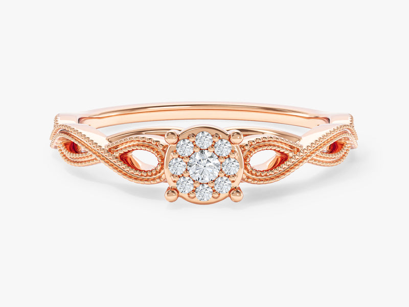 Infinity Promise Ring with Milgrain Accents