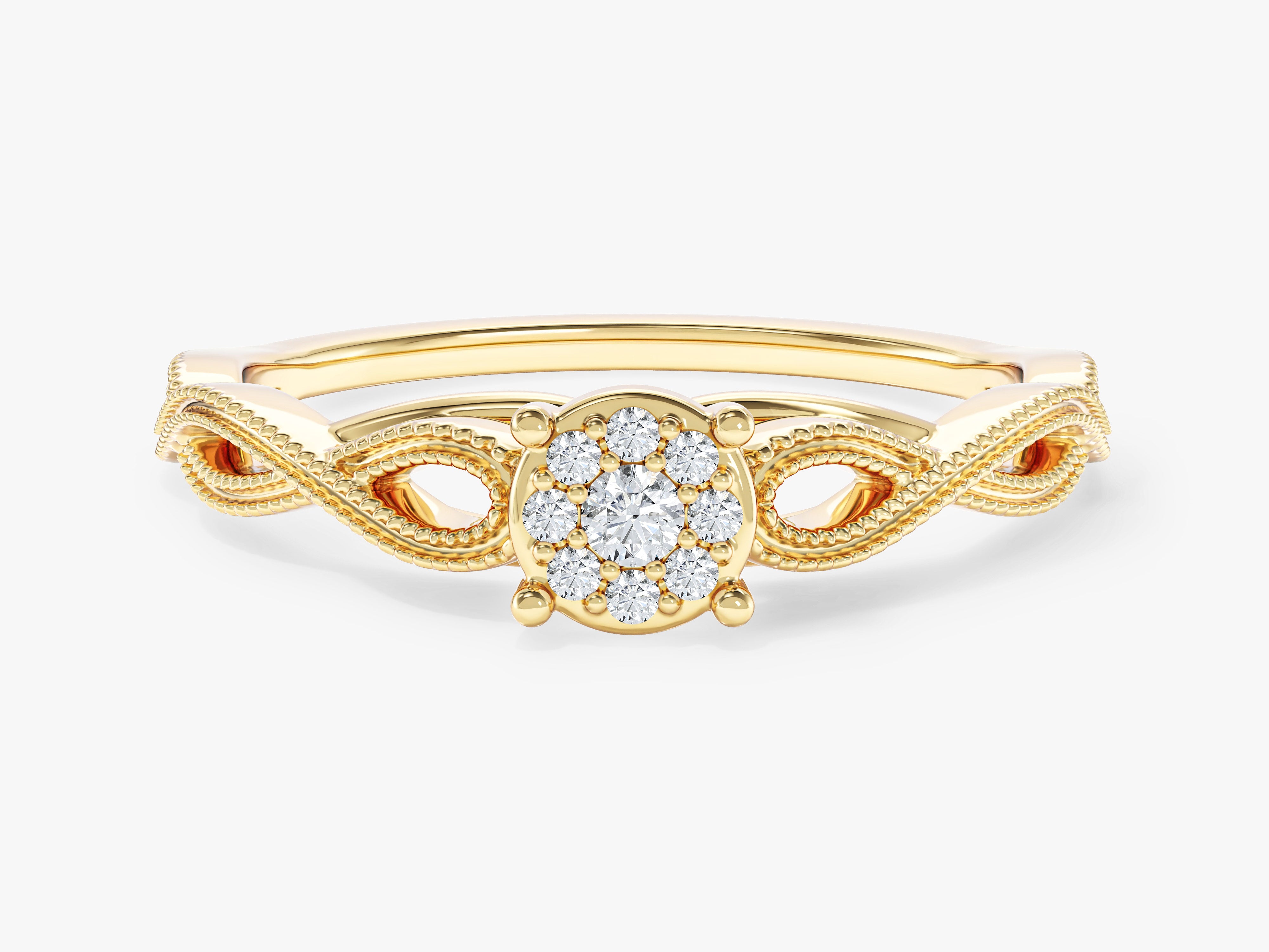 Infinity Promise Ring with Milgrain Accents
