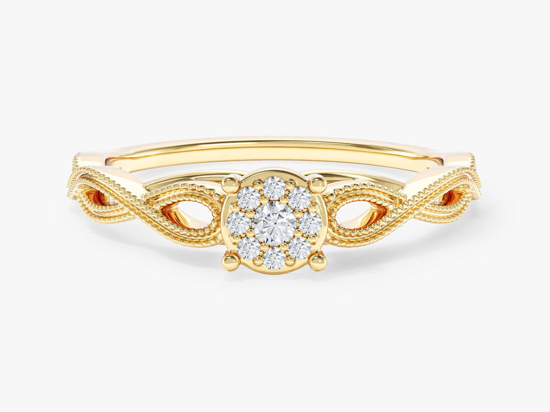 Infinity Promise Ring with Milgrain Accents