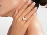 Pear Cut Lab Grown Diamond Toi et Moi Engagement Ring